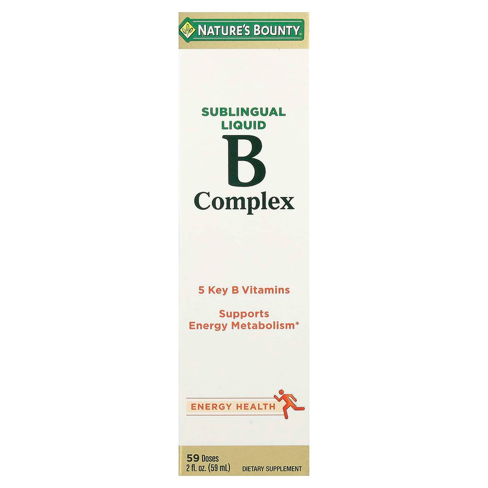 Nature's Bounty, комплекс витаминов группы B, под языком, 59 мл (2 жидк. унции)