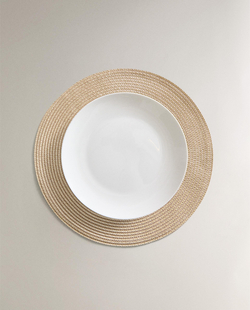 Zara Home сервировочная салфетка из льна, диаметр 38 см (комплект 2 шт.)