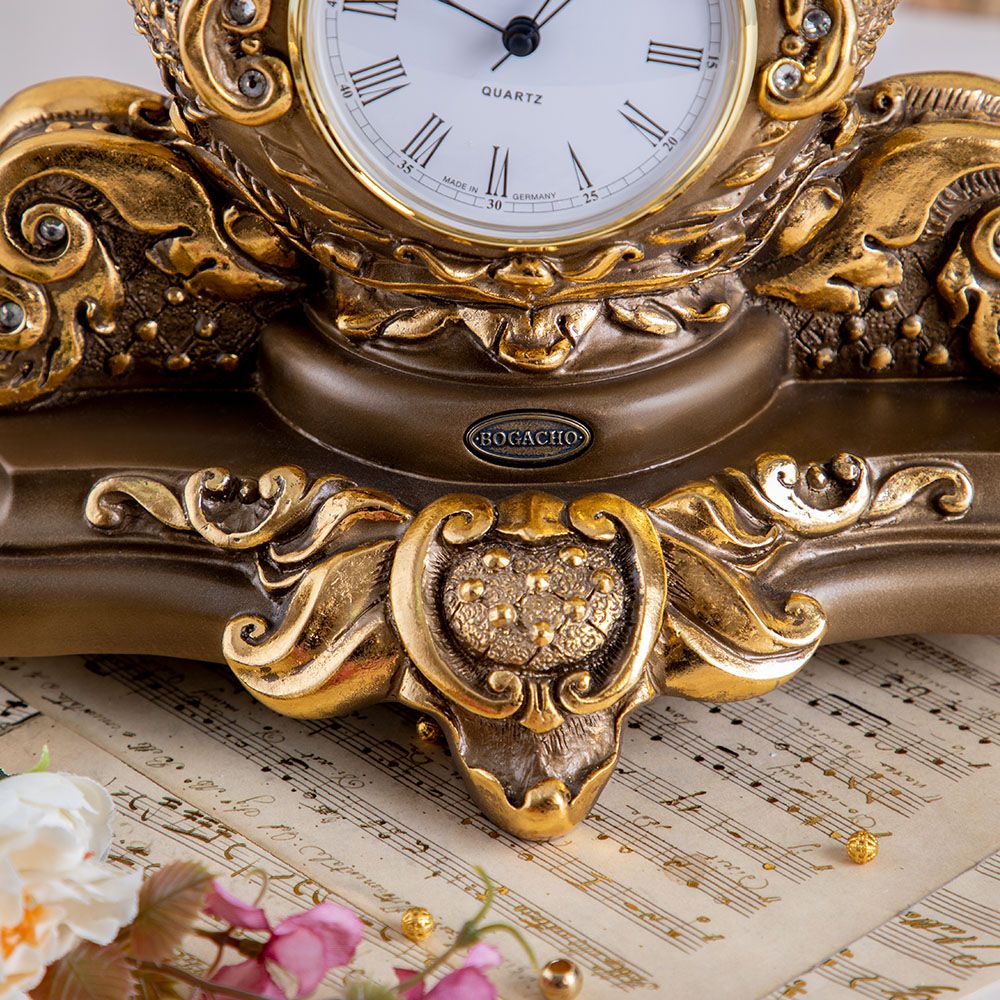 Часы настольные Райское яблоко Бронза