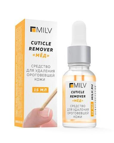 Кератогель MILV Сuticle remover «Мёд» 15 мл.