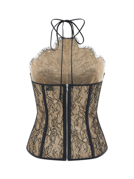 Топ корсетного типа из кружева c горловиной халтер