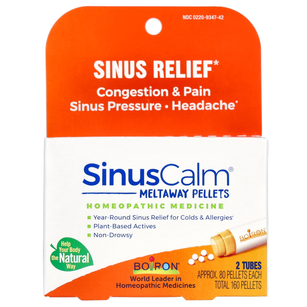 Boiron, SinusCalm®, Sinus Relief, 2 пробирки, 80 гранул в каждой