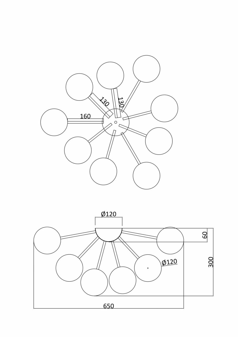 Потолочный светильник Freya FR5120CL-09G
