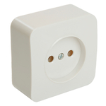 Розетка 1-местная б/з открытой установки, STEKKER, 250В, 10А, IP20, серия София, белый, MST10-11-01 49301