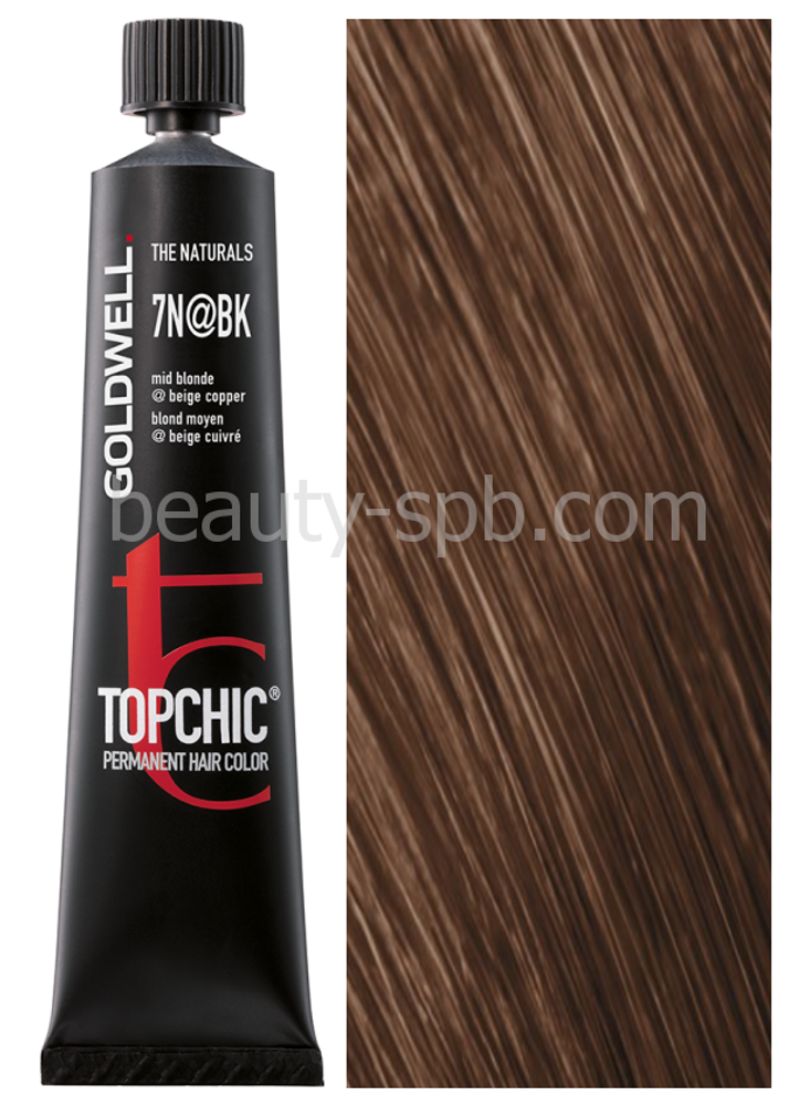 Goldwell Topchic 7N@BK средний блонд с бежево-медным сиянием 60 мл