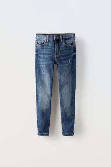 ZARA ДЖИНСЫ ИЗ ЭЛАСТИЧНОЙ ТКАНИ, СИНИЙ