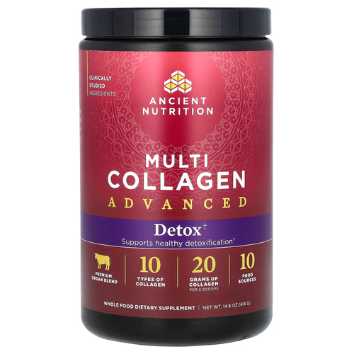 Ancient Nutrition, Multi Collagen, улучшенная формула, детокс, 414 г (14,6 унции)