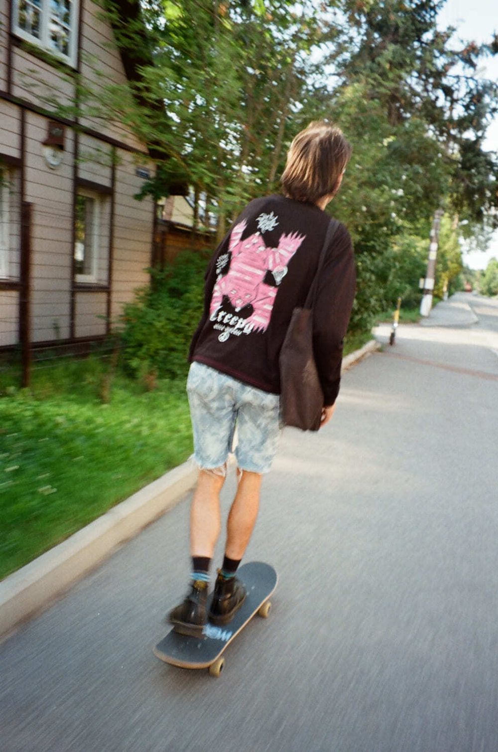 Лонгслив Creepy Clothing Технокошка черный