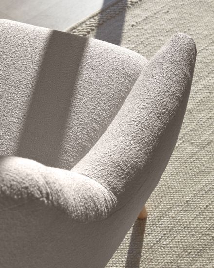 Candela Кресло из серой ткани букле