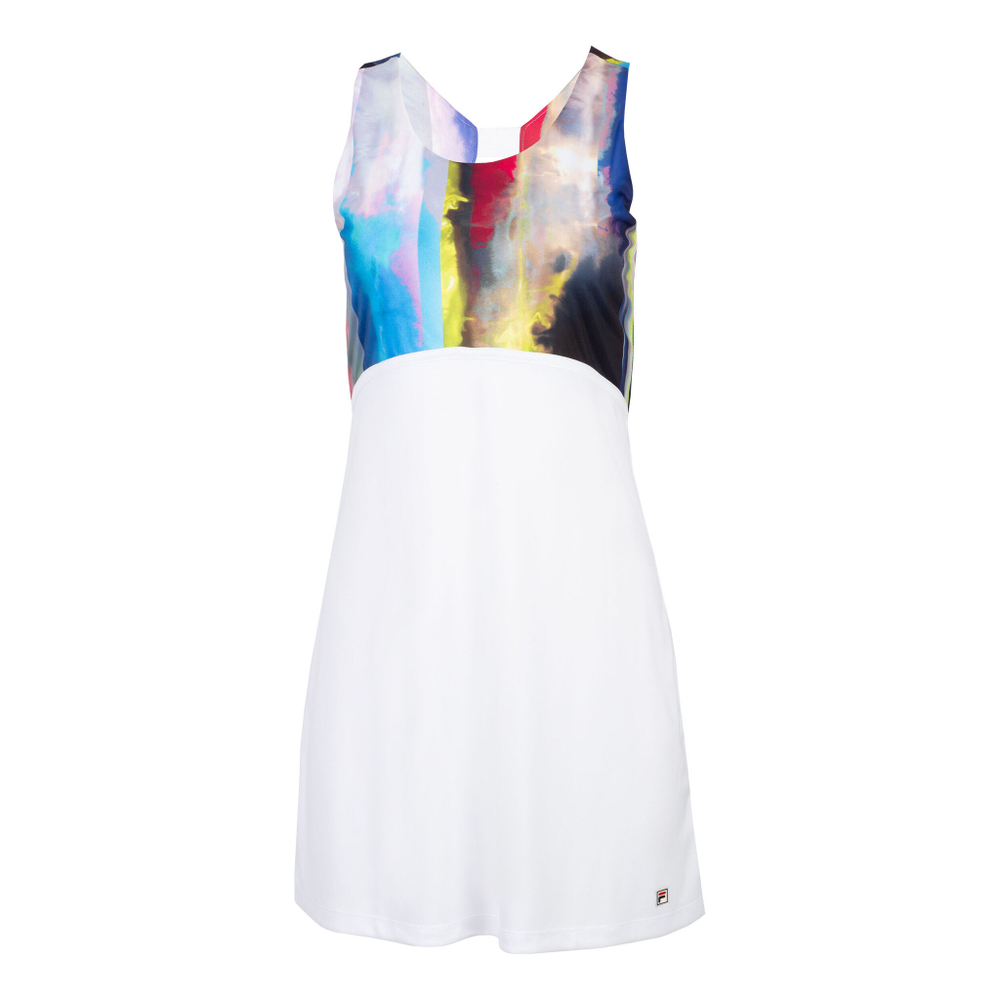 Женская теннисное платье Fila Fleur Dress Women - White, Multicoloured