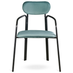 Стул LATITUDE Ror, Round, велюр, черный/зеленый