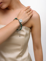 Браслет "Night" с малахитом Silver