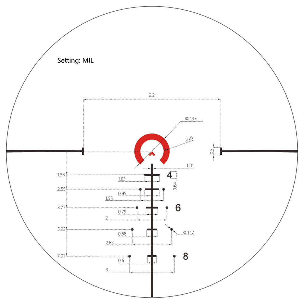 Оптический прицел Vector Optics Continental 1-6x28 Tactical FFP, сетка BDC & Wind, 34 мм, тактические барабаны, Zero Stop, азотозаполненный, с подсветкой (SCFF-31P)