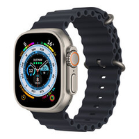 Apple Watch Ultra, 49 мм, GPS + Cellular, корпус из титана, ремешок Ocean цвета «тёмная ночь» (MQEE3)