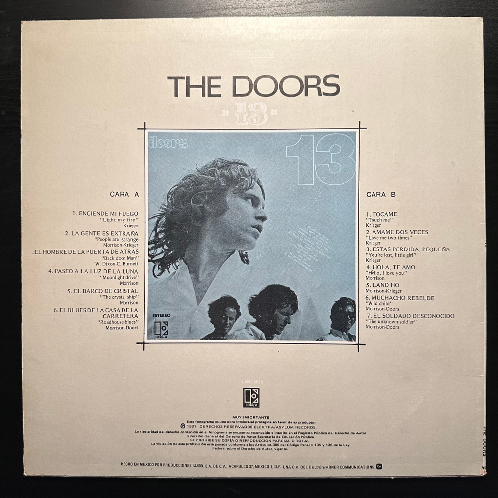 The Doors ‎– 13 (Мексика 1982г.)