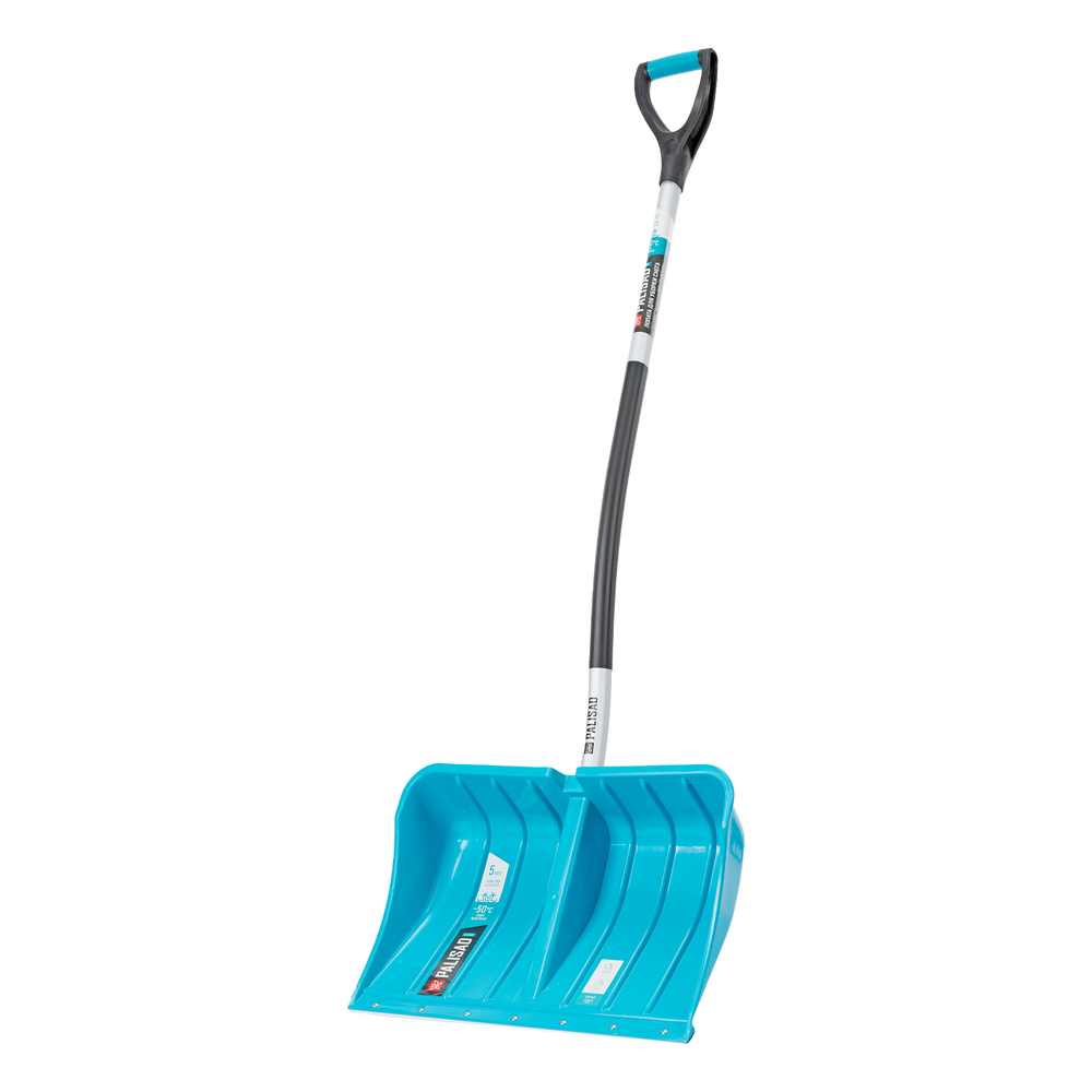 Лопата для уборки снега, полипропилен, 540х375х1420мм, алюминиевый черенок, ПВХ накладка, LUXE Palisad