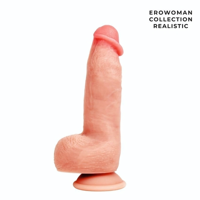 Телесный фаллоимитатор на присоске Брутальный (Цвет: телесный)