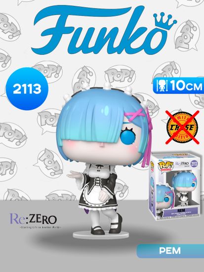 Фигурка Funko POP! Animation Re:Zero Rem (2113) 86513 / Фигурка Фанко ПОП! по мотивам аниме "Re: Zero - жизнь с нуля в другом мире", Рем