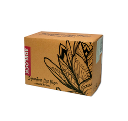 Блок для йоги трехцветный премиум в коробке