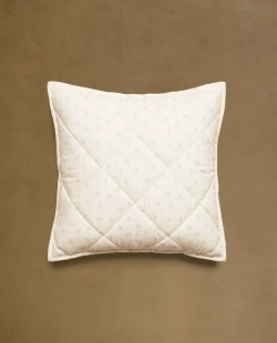 ZARA HOME ДЕТСКАЯ НАВОЛОЧКА С ЦВЕТОЧНЫМ ПРИНТОМ, ЭКРЮ
