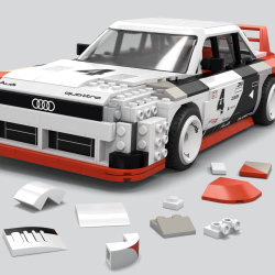 MEGA Hot Wheels - Строительный кирпич Audi 90 Quattro IMSA GTO 973 элемента. HRY20 / артикул   HRY20  / GTIN 194735188604