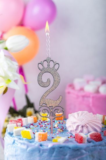 Свеча - топпер "С Юбилеем 25"