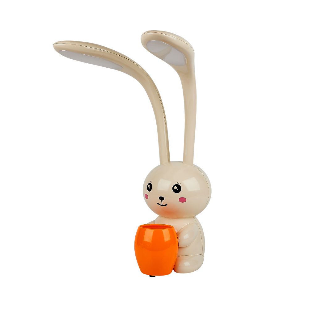 ULM-D160 12W-3000-6000K-DIM IVORY Светильник настольный светодиодный Заяц. с подставкой под канцелярские принадлежности. Сенсорный выключатель. Диммер. Слоновая кость. TM Uniel