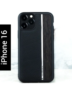 Чехол iPhone 16 - Euphoria Leather Metal Wood