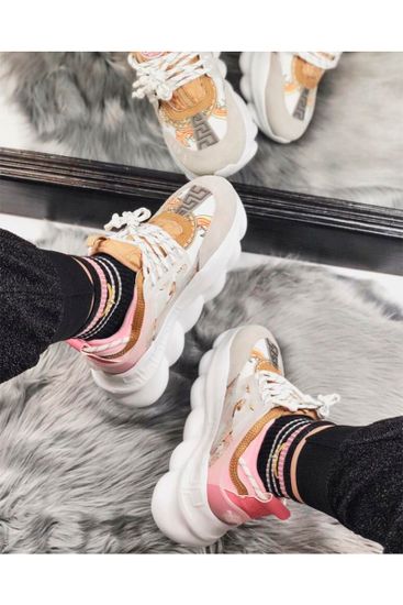 Кроссовки Versace Chain Reaction 2 Chainz White/Pink