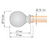 Наконечники "Торонто" d16 мм, цвет хром матовый