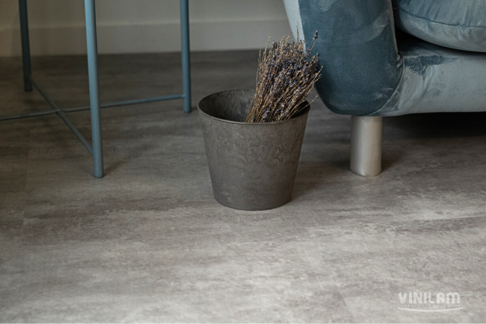 LVT-плитка VINILAM 71614 Цемент Светлый (4,56) клеевой