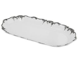 Lenardi 666-395 Овальное блюдо 37см ARGENTO в под.уп.(х12)Фарфор