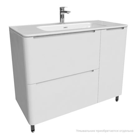 Тумба напольная IDDIS Edifice, белая, 100 см, EDI10WFi95