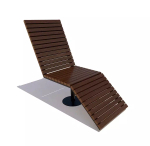 Шезлонг «Берег» из сосны, палисандр