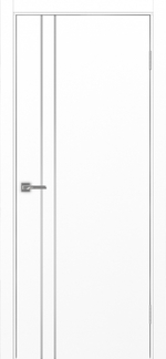 Межкомнатная дверь Optima Porte НЕАПОЛЬ 205 Молдинг SC (матовое серебро), Чёрная кромка