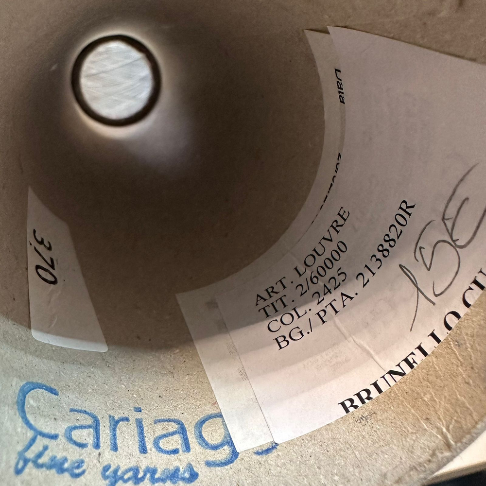 LOUVRE - CARIAGGI for Brunello Cucinelli; 90% меринос, 10% кашемир; 3000м/100гр; part.2138820R; col. 2425, цвет: тосканская ночь ( темно синий)