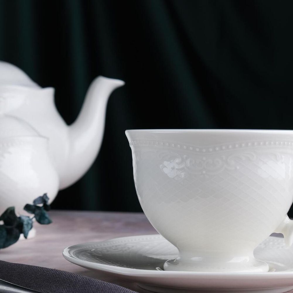 Чайная пара 200 мл белая d 9,3 см h7,2 см Aristocrat Noble [6]