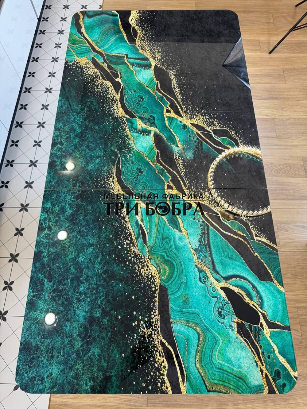 Кухонный стол "Тор", изумруд