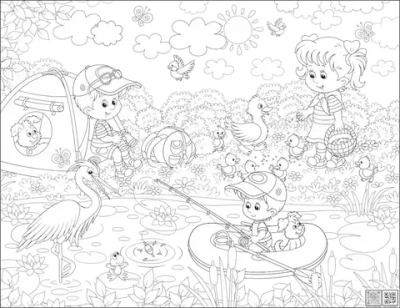 Цифровое панно ID Wall Раскраска "Рыбалка"