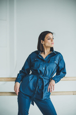 Блуза женская м296 toray стретч opal blue