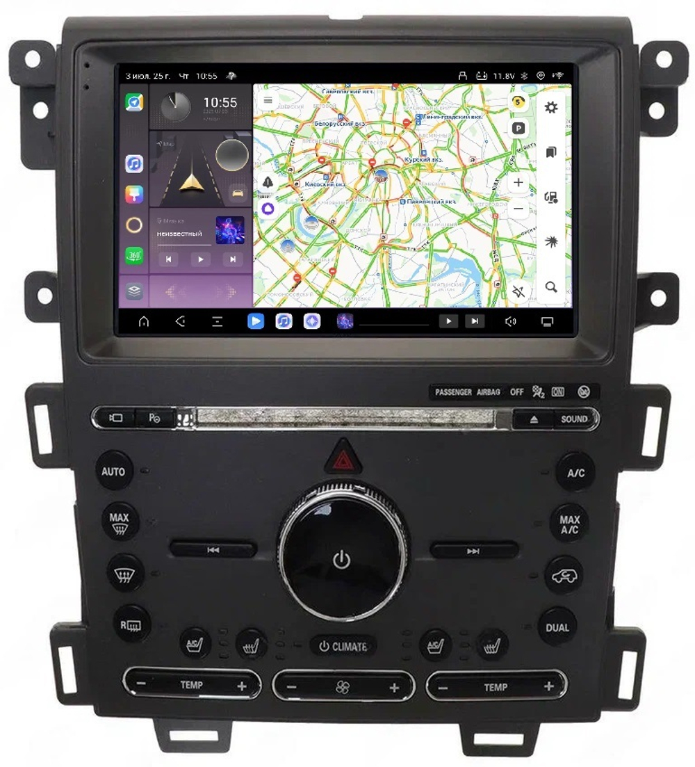 Магнитола для Ford Edge 2010-2015 - Carmedia SF-9065-A QLed, Android 13, TS20, CarPlay, SIM-слот