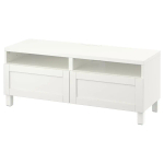 Тумба под ТВ с ящиками - IKEA BESTÅ/BESTA/БЕСТО ИКЕА, 42х48х120 см, белый