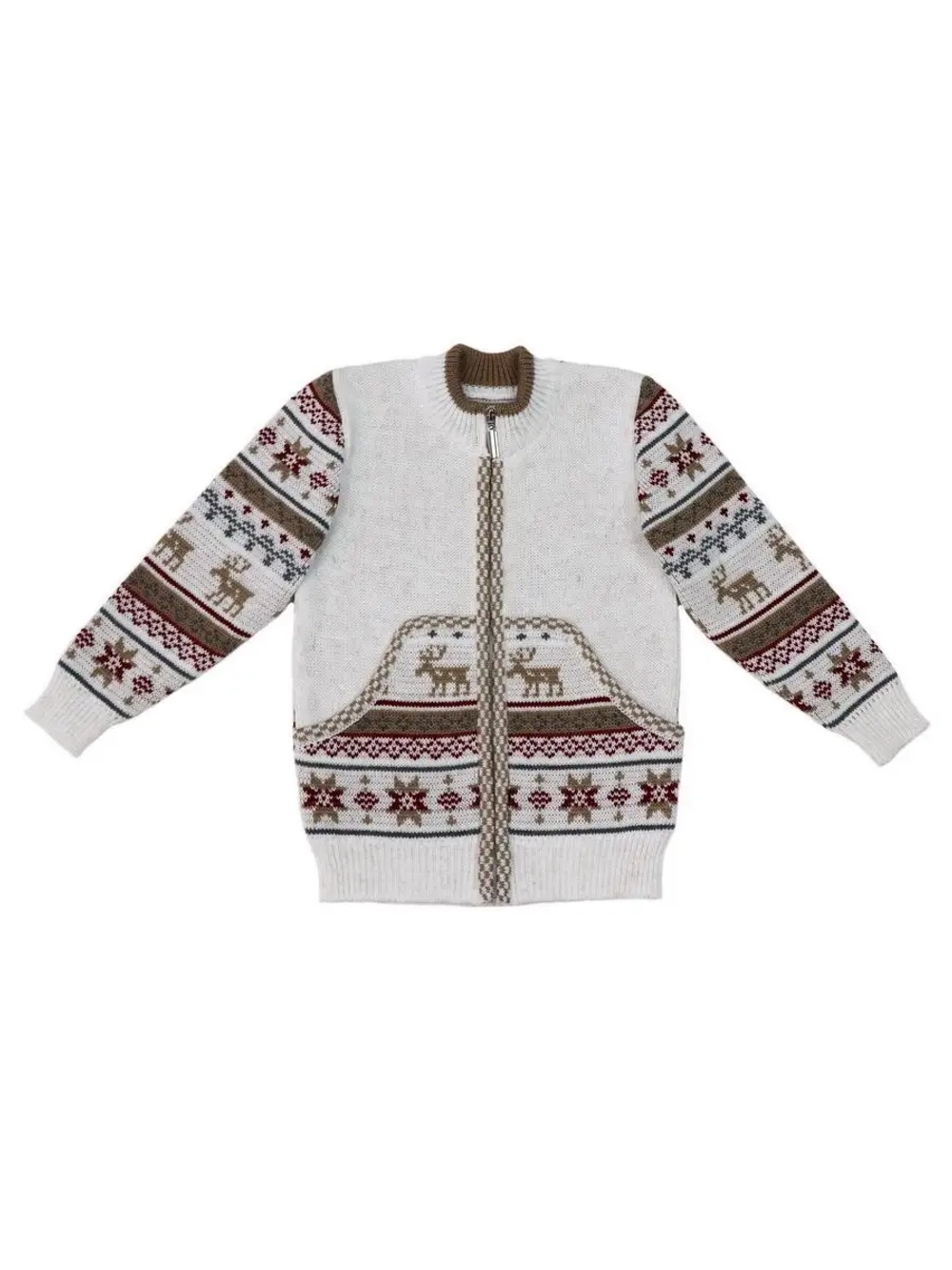 Кофта вязаная на молнии