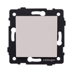 Выключатель 1-клавишный 10А/250В, кашемир матовый Kollinger REA-S-001CM для Aspekt, Eleganz, Reflex