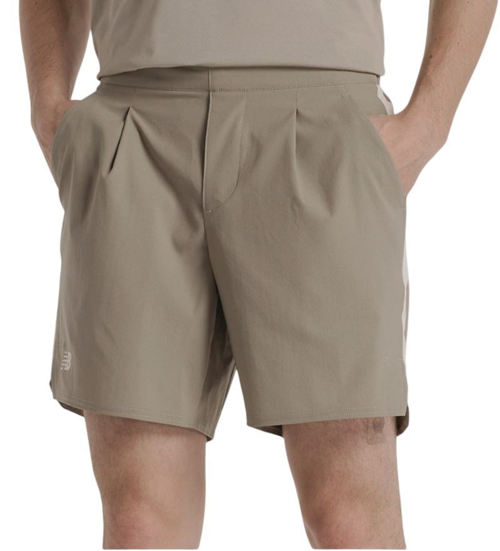 Мужские теннисные шорты New Balance Tournament - засушливый камень