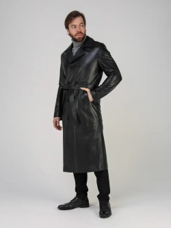 Плащ кожаный из натуральной кожи тренч