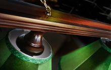 Лампа Классика 1 3 пл. сосна (№1,бархат зеленый,бахрома зеленая,фурнитура золото)