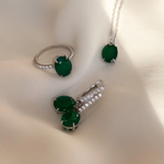 Кольцо Мечта с изумрудным агатом и белыми топазами