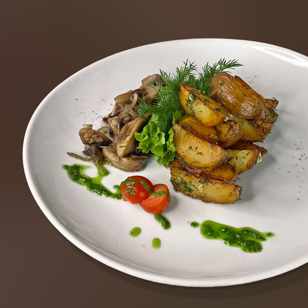 Картофельное соте с грибами