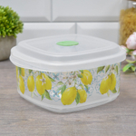 Емкость для СВЧ 1,6л с клапаном "Sicily Lemon" (бесцветный)